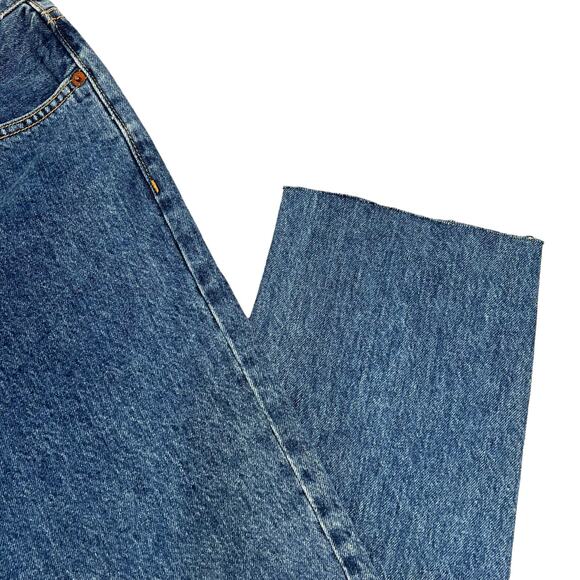 Re/Done High Rise Stove Pipe Denim Jeans Zip Fly Pockets Size 28 Retro Stretch - Picture 7 of 12
